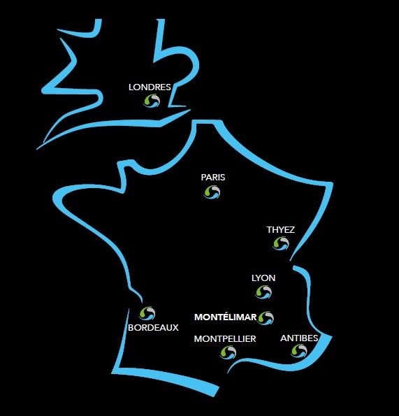 Carte des implantations des agences de belle environnement fontaine